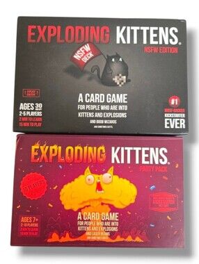 Exploding Kittens BUNDLE - Party Pack and NSFW Edition Card Games